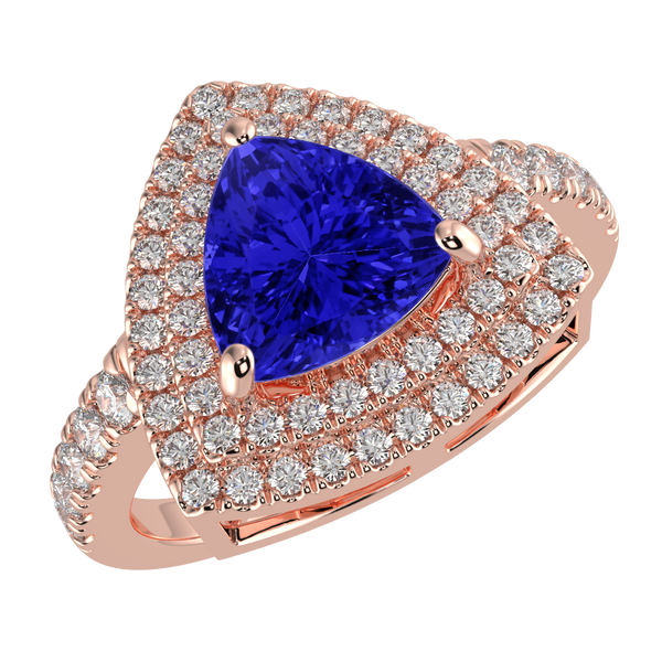 RTRA1009-Maria - Trillion Tanzanite Ring