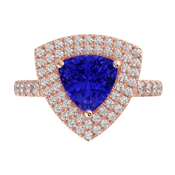 RTRA1009-Maria - Trillion Tanzanite Ring