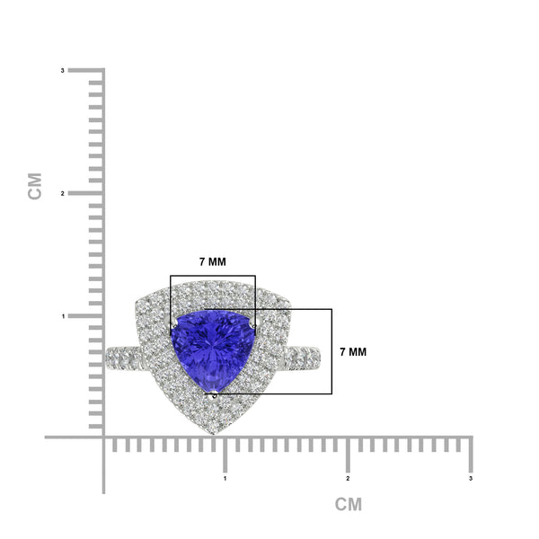 RTRA1009-Maria - Trillion Tanzanite Ring