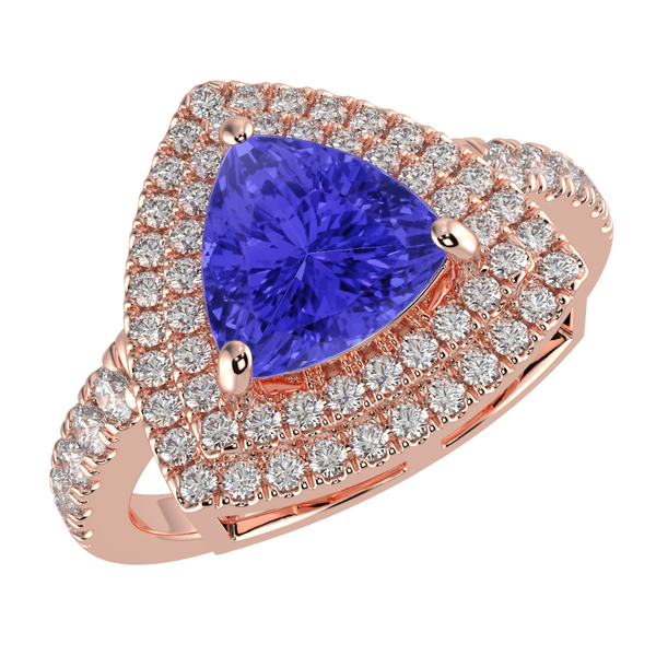 RTRA1009-Maria - Trillion Tanzanite Ring