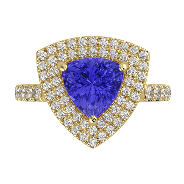 RTRA1009-Maria - Trillion Tanzanite Ring