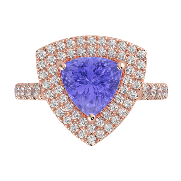 RTRA1009-Maria - Trillion Tanzanite Ring