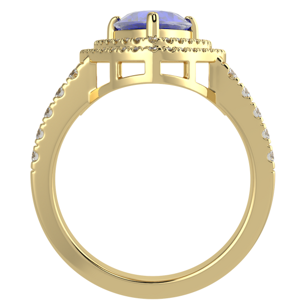 RTRA1009-Maria - Trillion Tanzanite Ring