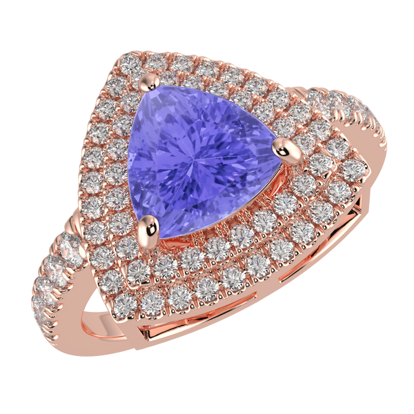 RTRA1009-Maria - Trillion Tanzanite Ring