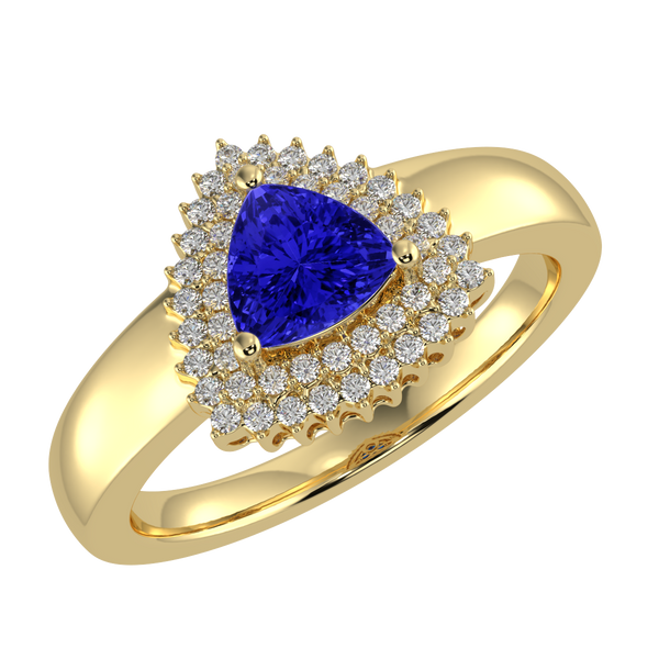 RTRA1010-Marissa -Trillion Tanzanite Ring