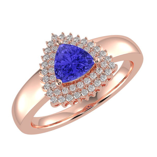 RTRA1010-Marissa -Trillion Tanzanite Ring