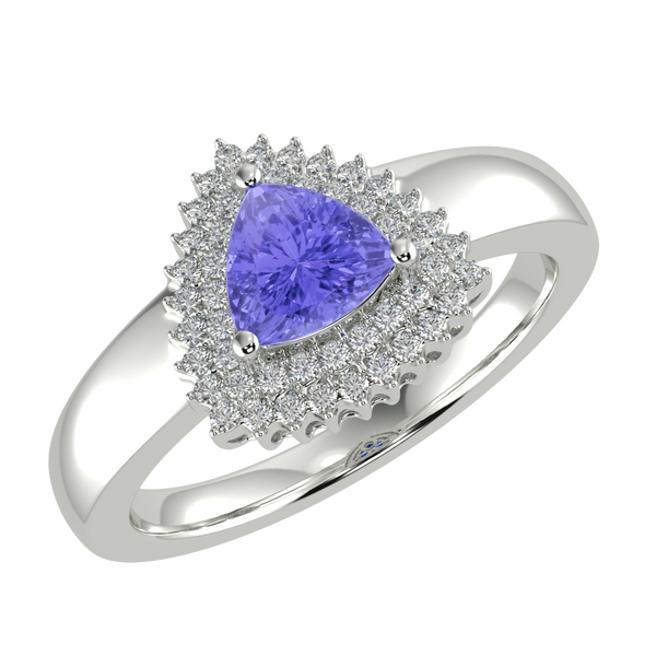 RTRA1010-Marissa -Trillion Tanzanite Ring