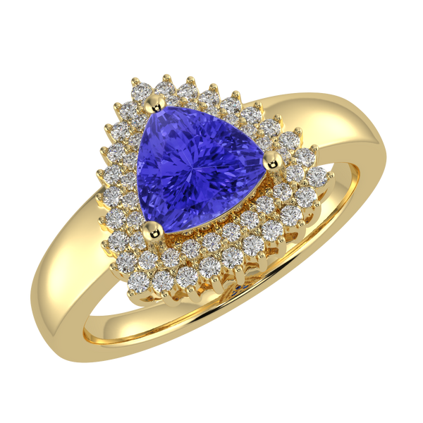 RTRA1010-Marissa -Trillion Tanzanite Ring