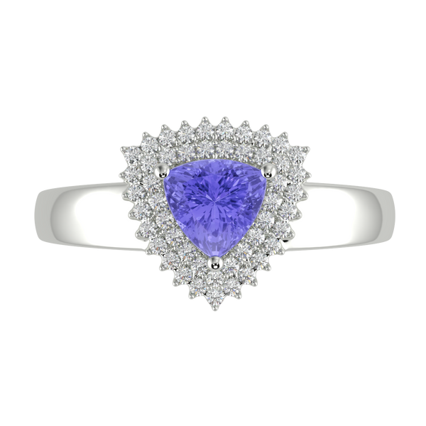 RTRA1010-Marissa -Trillion Tanzanite Ring