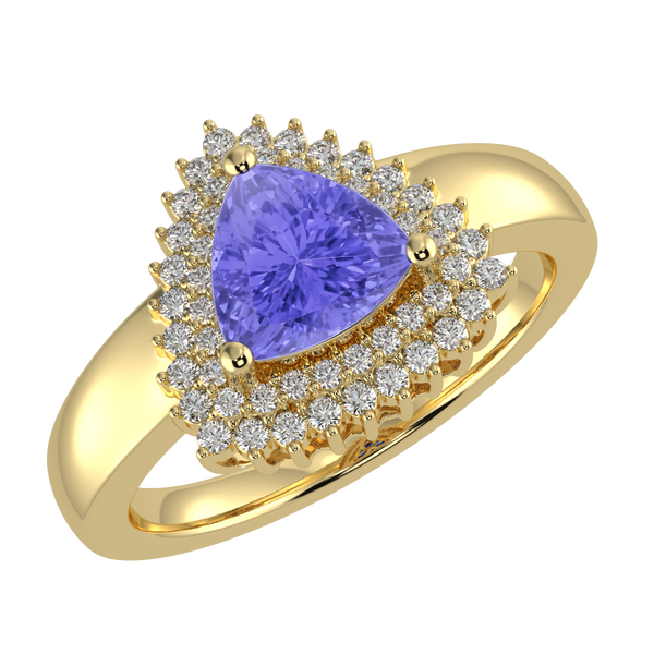 RTRA1010-Marissa -Trillion Tanzanite Ring