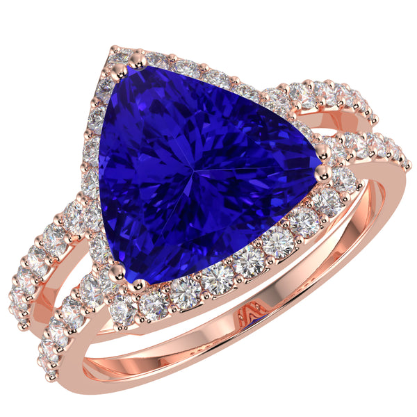 RTRB1005-Lacey -Trillion Tanzanite Ring