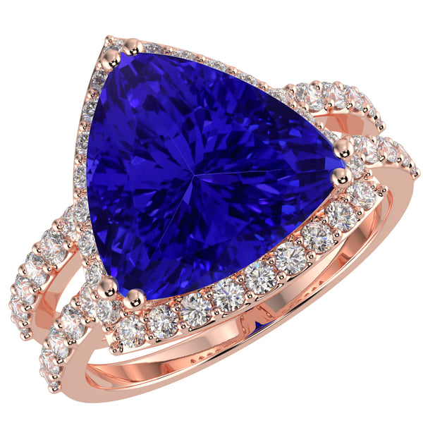 RTRB1005-Lacey -Trillion Tanzanite Ring