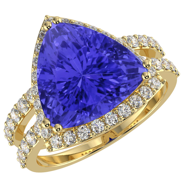 RTRB1005-Lacey -Trillion Tanzanite Ring