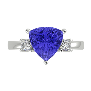 RTRB1008-Lisa -Trillion Tanzanite Ring