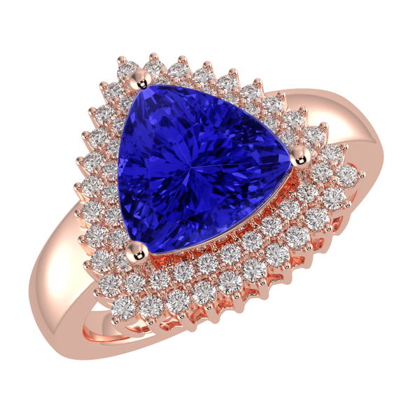 RTRB1010-Pam -Trillion Tanzanite Ring