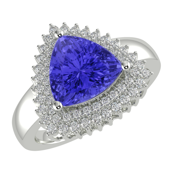 RTRB1010-Pam -Trillion Tanzanite Ring