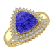 RTRB1010-Pam -Trillion Tanzanite Ring