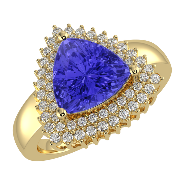 RTRB1010-Pam -Trillion Tanzanite Ring