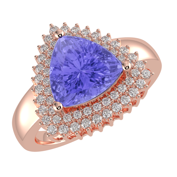 RTRB1010-Pam -Trillion Tanzanite Ring