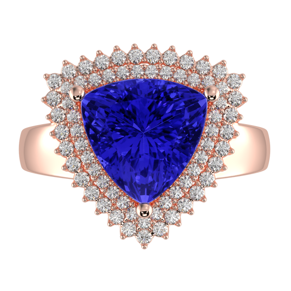 RTRB1010-Pam -Trillion Tanzanite Ring