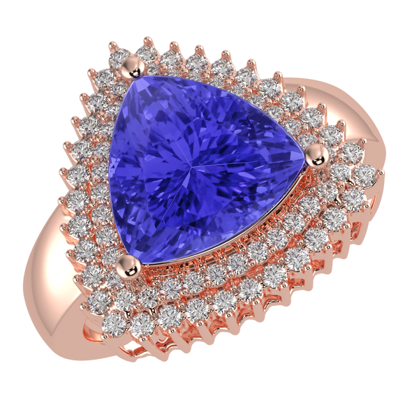 RTRB1010-Pam -Trillion Tanzanite Ring