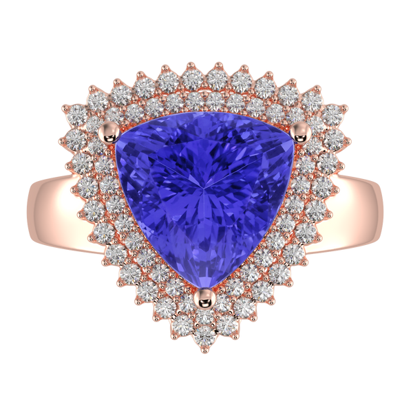 RTRB1010-Pam -Trillion Tanzanite Ring