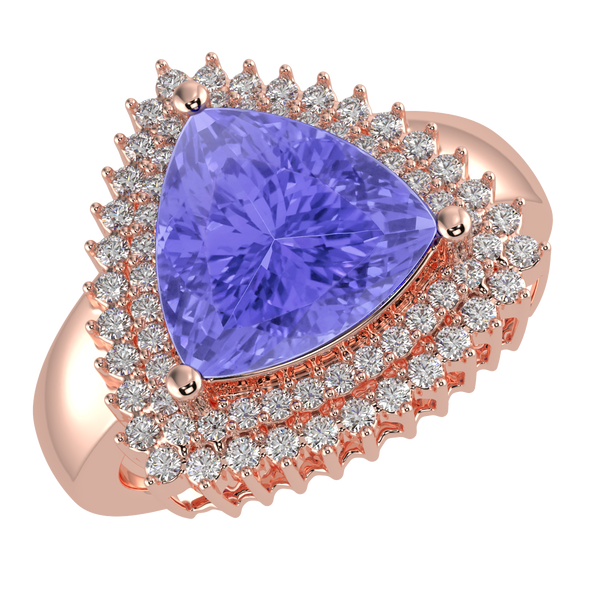 RTRB1010-Pam -Trillion Tanzanite Ring