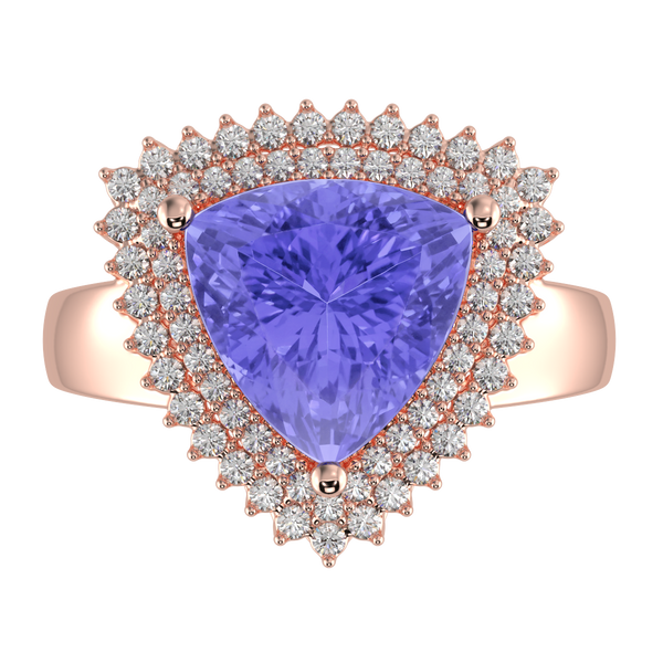 RTRB1010-Pam -Trillion Tanzanite Ring