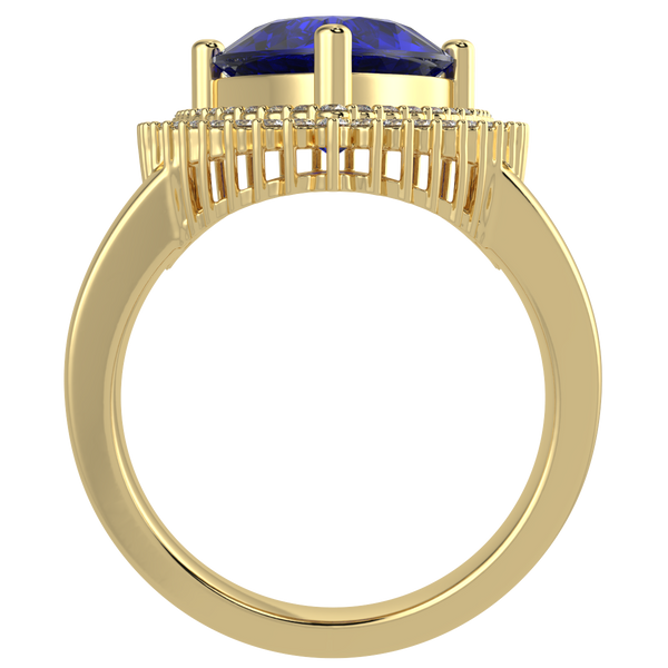 RTRB1010-Pam -Trillion Tanzanite Ring