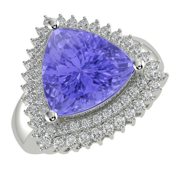 RTRB1010-Pam -Trillion Tanzanite Ring