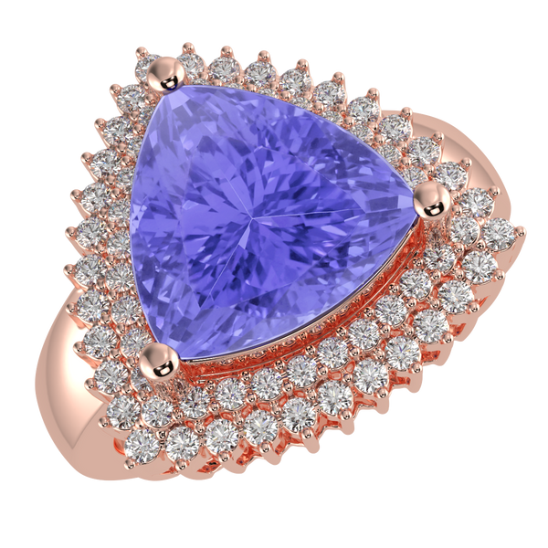 RTRB1010-Pam -Trillion Tanzanite Ring