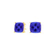 Square Cushion Tanzanite Studs