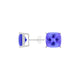 Square Cushion Tanzanite Studs