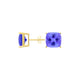 Square Cushion Tanzanite Studs