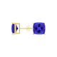 Square Cushion Tanzanite Studs