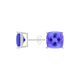 Square Cushion Tanzanite Studs