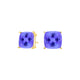 Square Cushion Tanzanite Studs