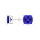 Square Cushion Tanzanite Studs