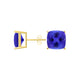 Square Cushion Tanzanite Studs