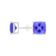 Square Cushion Tanzanite Studs