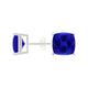 Square Cushion Tanzanite Studs