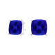 Square Cushion Tanzanite Studs