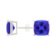 Square Cushion Tanzanite Studs