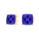 Square Cushion Tanzanite Studs