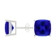 Square Cushion Tanzanite Studs