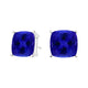 Square Cushion Tanzanite Studs