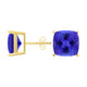 Square Cushion Tanzanite Studs