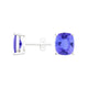 Elongated Cushion Tanzanite Studs