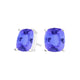 Elongated Cushion Tanzanite Studs