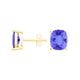 Elongated Cushion Tanzanite Studs